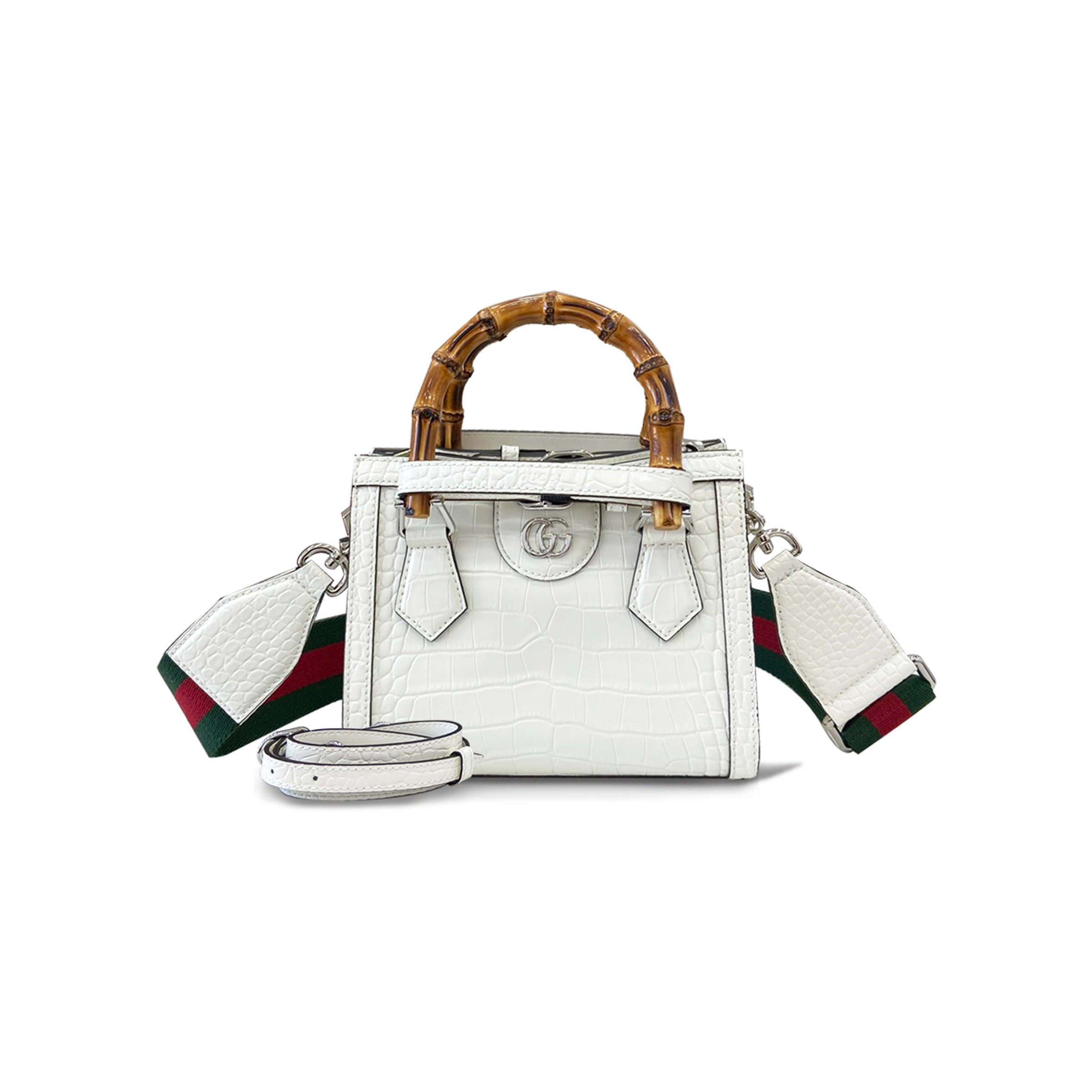 GUCCI DIANA MINI CROCODILE TOTE BAG 702732 (20*16*10cm)